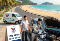 THAY ẮC QUY TẬN NƠI BÃI SAU VŨNG TÀU
