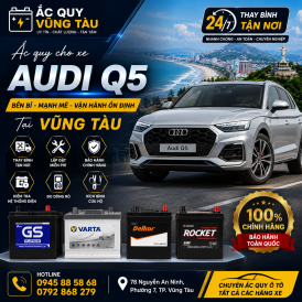 Ắc quy xe Audi Q5 tại Vũng Tàu - Lắp bình AGM Đức đát 2026