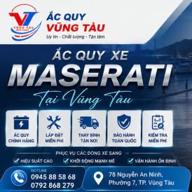 Thay Ắc Quy Xe Maserati Tại Vũng Tàu Chính Hãng | Bình AGM Chuẩn Ý