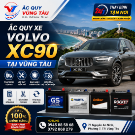 Ắc quy xe Volvo XC90 tại Vũng Tàu - Thay lắp AGM chuẩn Châu Âu