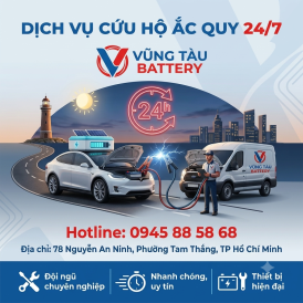 Cứu hộ ắc quy Vũng Tàu khẩn cấp lưu động 24/7 - Có mặt sau 15p