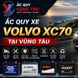 Ắc quy xe Volvo XC70 tại Vũng Tàu - Thay lắp AGM chuẩn Châu Âu