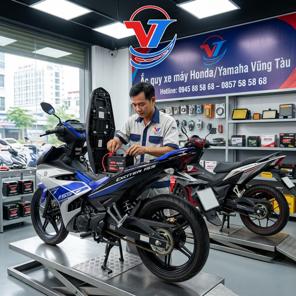 Ắc Quy Xe Máy Honda Yamaha Vũng Tàu