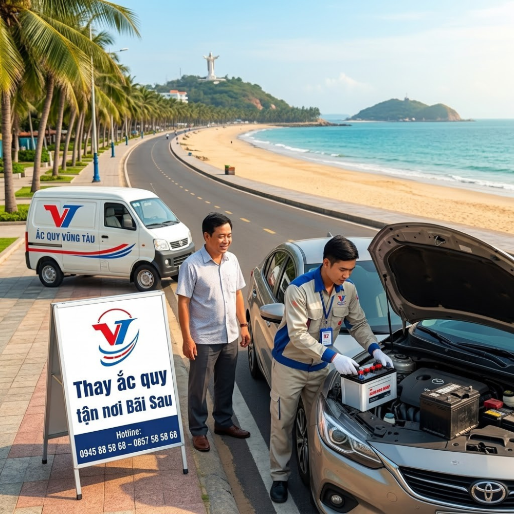Thay Ắc Quy Tận Nơi Bãi Sau Vũng Tàu